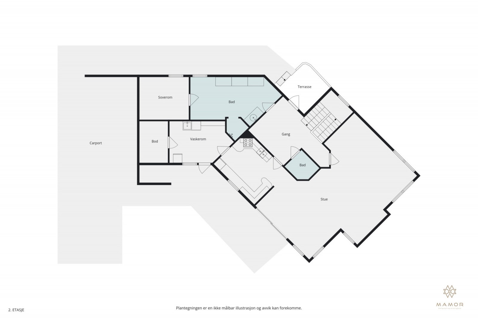 Plantegning første etasje Galleribilde