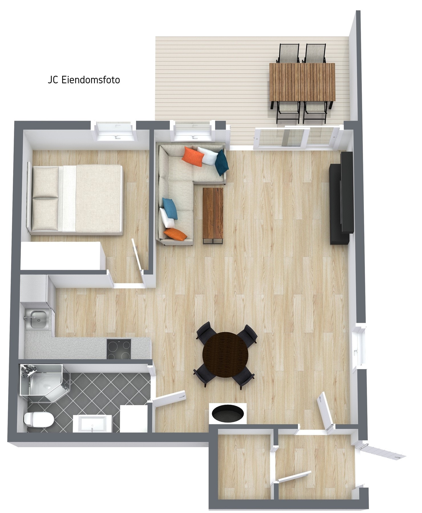 3d plantegning. Galleribilde