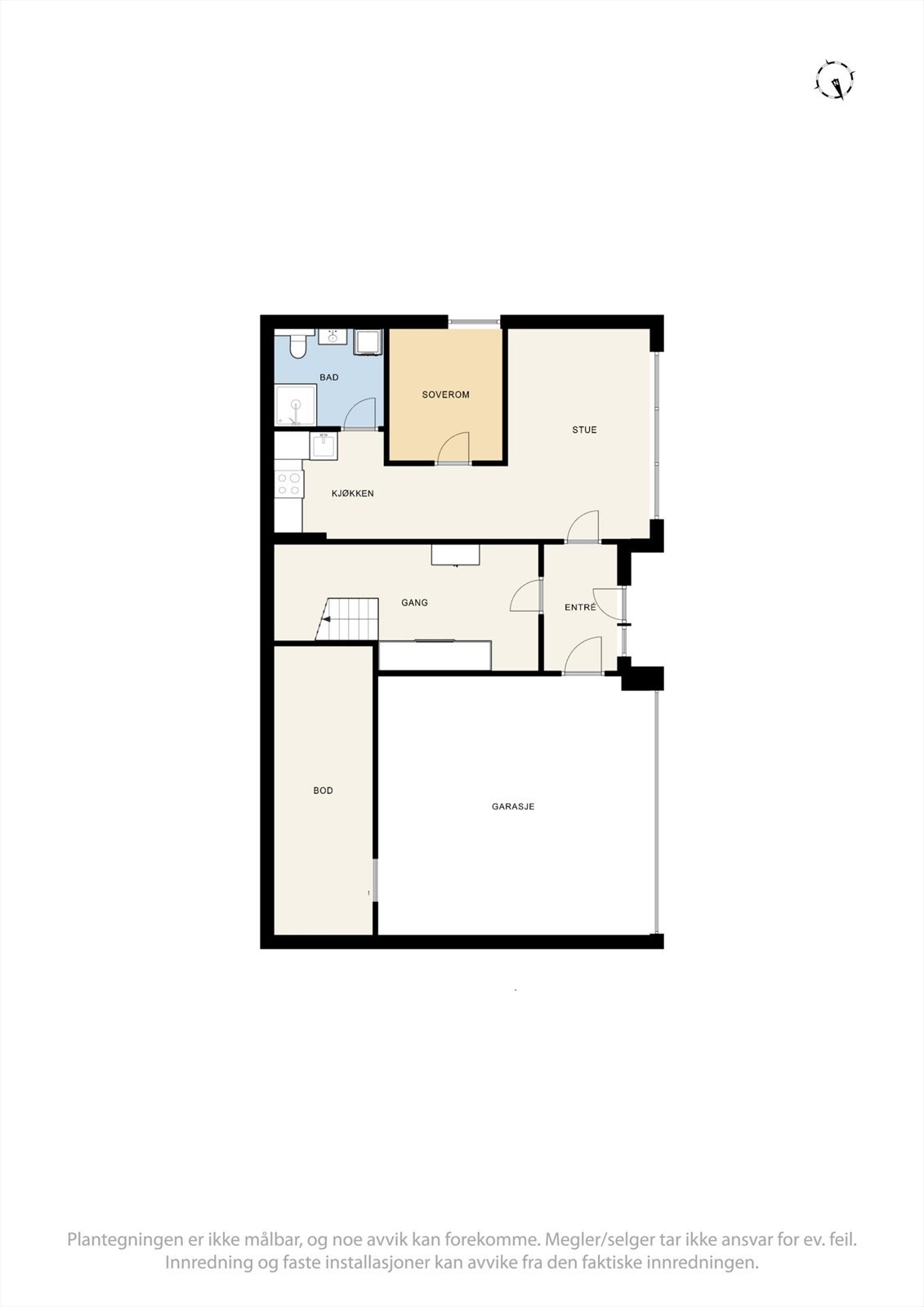 Planskisse underetasje. Galleribilde