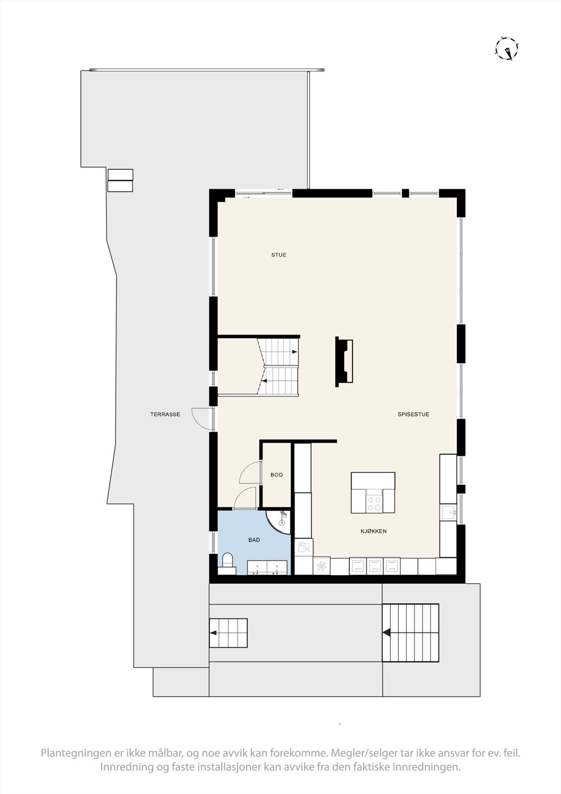 Planskisse hovedetasje. Galleribilde