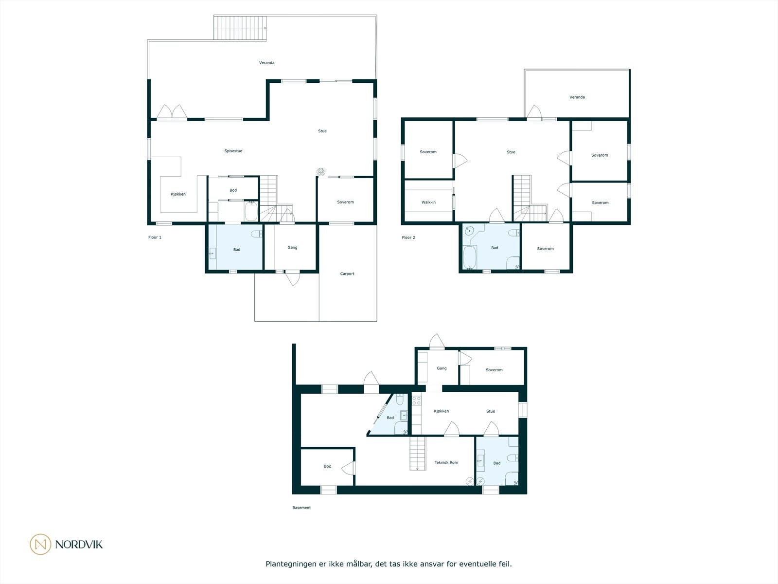 Oversikt plantegninger Galleribilde