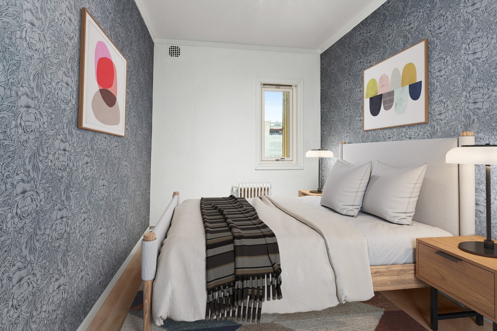 Soverom 2.
illustrasjonsfoto med digital styling. Galleribilde