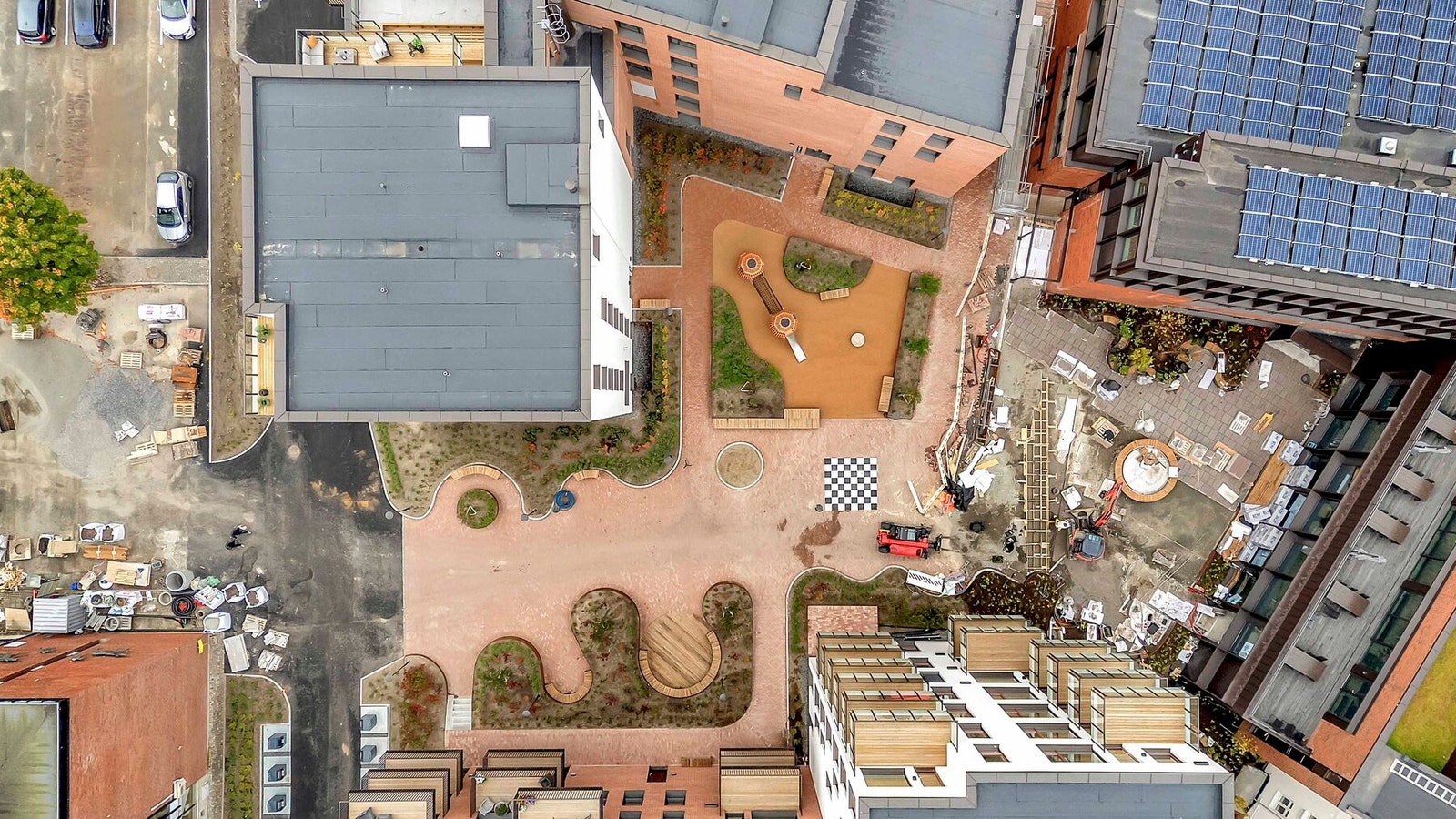 Fugleperspektiv over tomten Galleribilde