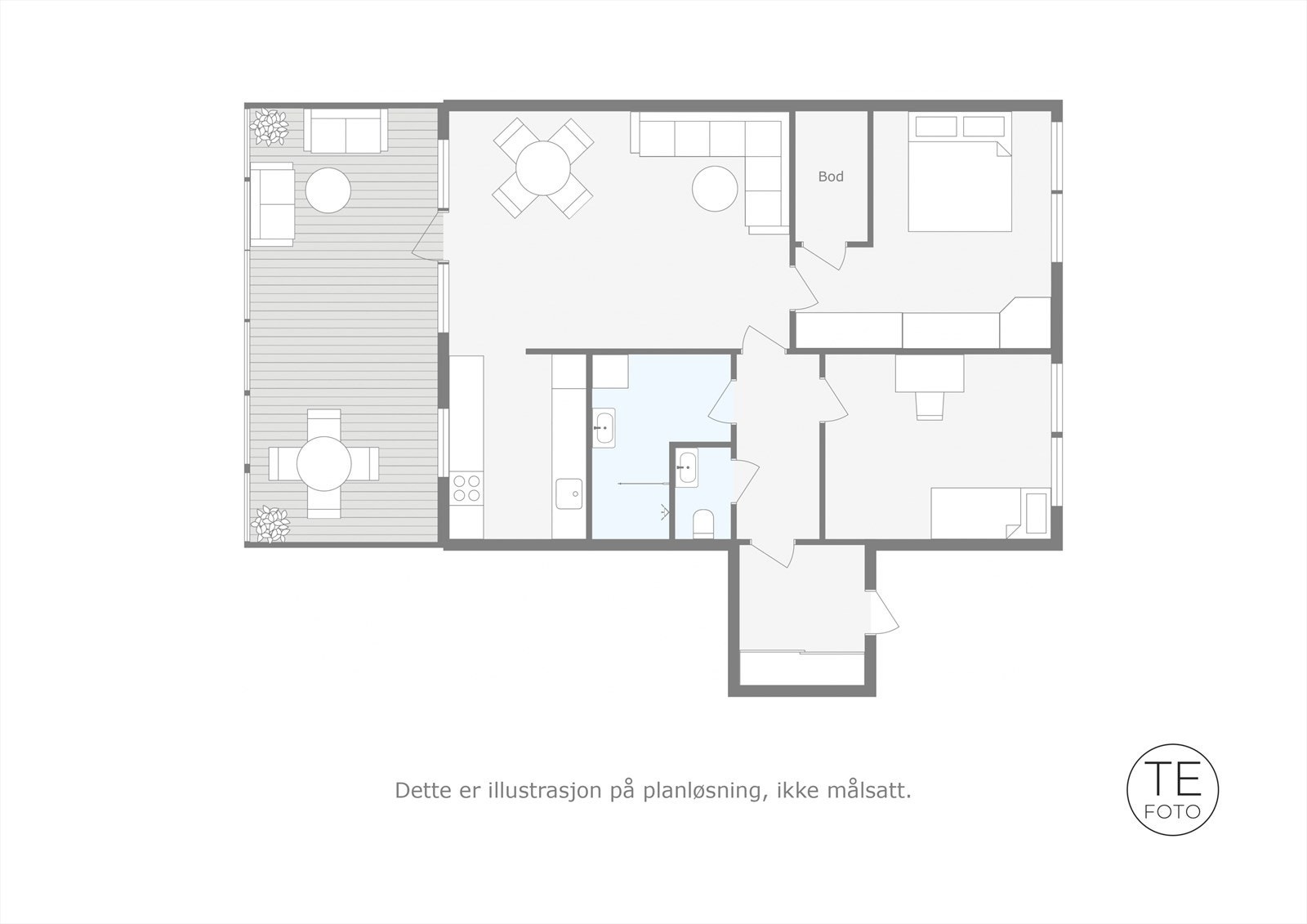 Plantegning Lyngfaret 74B. Galleribilde