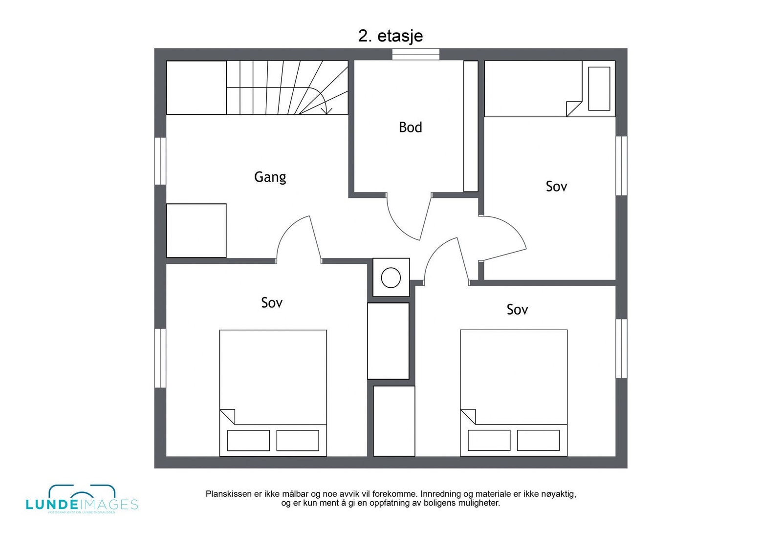 Planskisse 2. etasje - ikke målbar Galleribilde