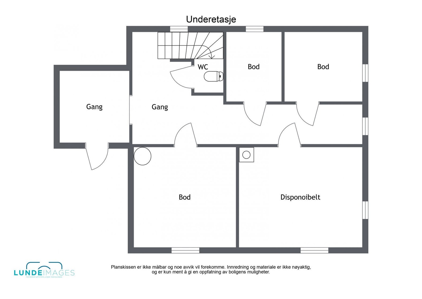 Planskisse kjeller - ikke målbar Galleribilde