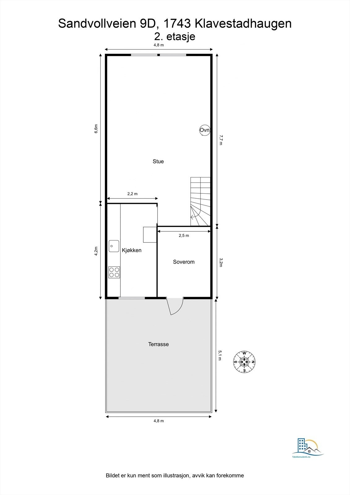 Veiledende skisse av boligens 2. etasje. Galleribilde