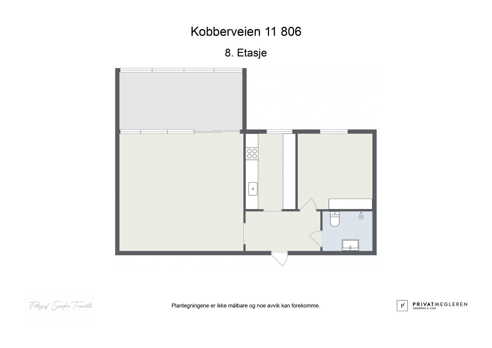 Plantegning for leiligheten - laget av fotograf Galleribilde
