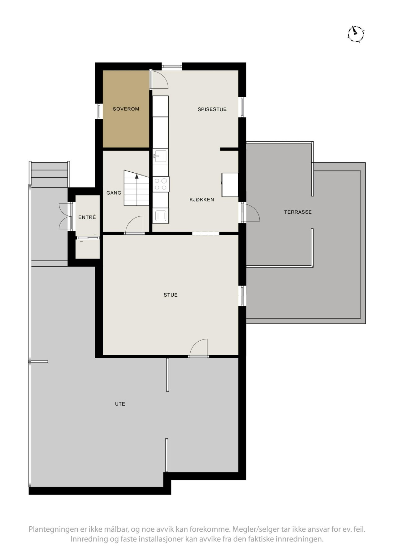 Plantegning 1. etasje Galleribilde