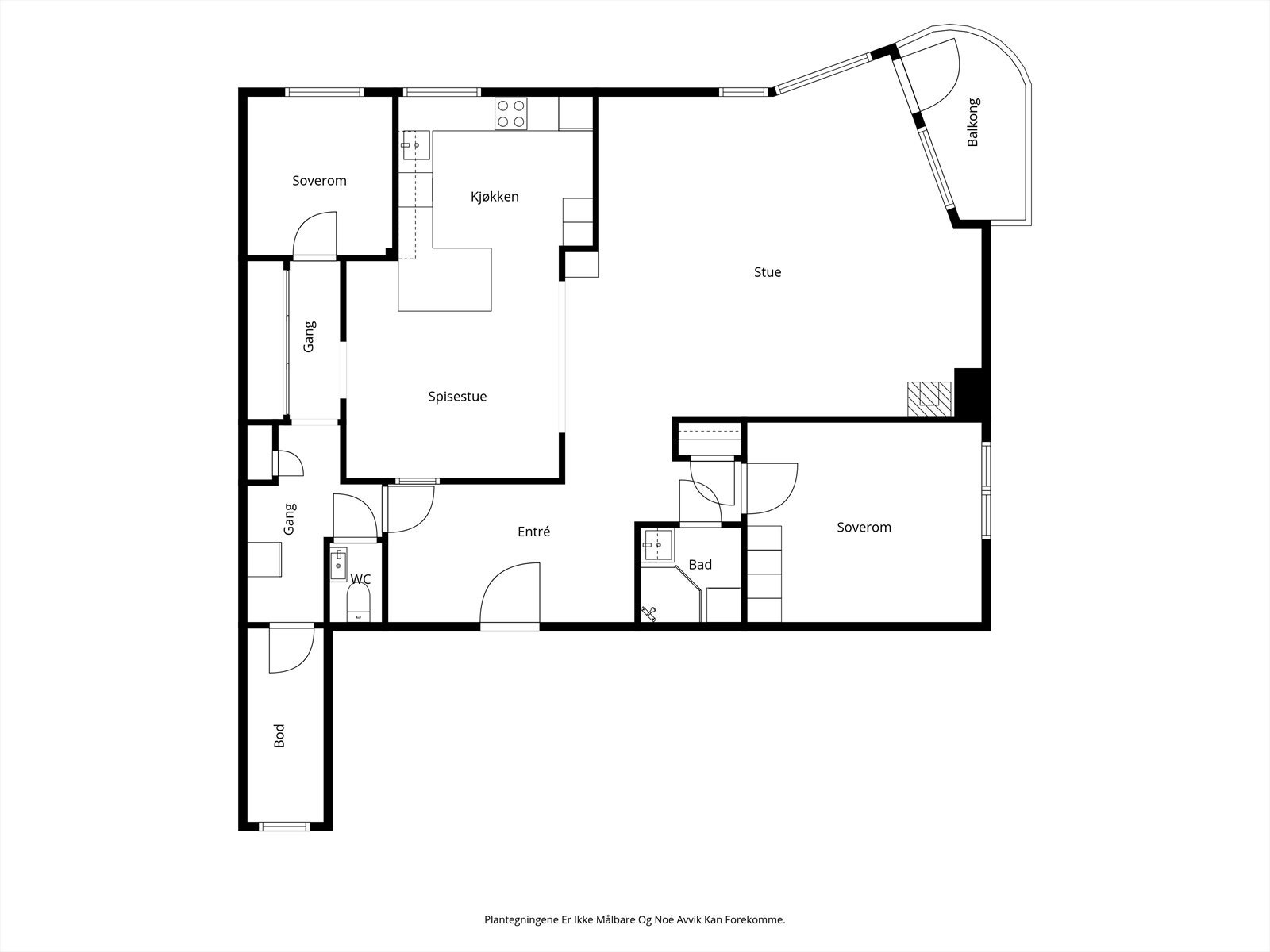 Ta en titt på planskissen og gjør deg kjent med romfordelingen! Galleribilde