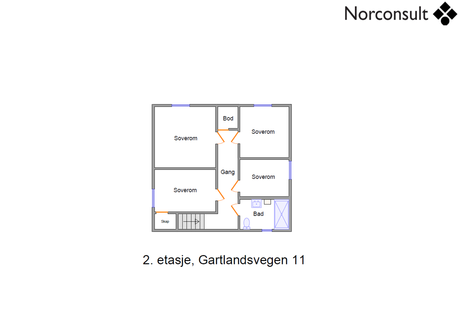 Planskisse - 2.etasje Galleribilde