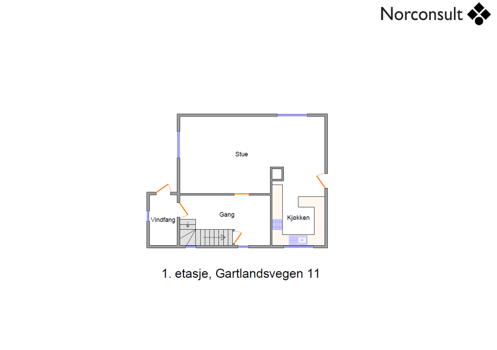Planskisse - 1.etasje Galleribilde