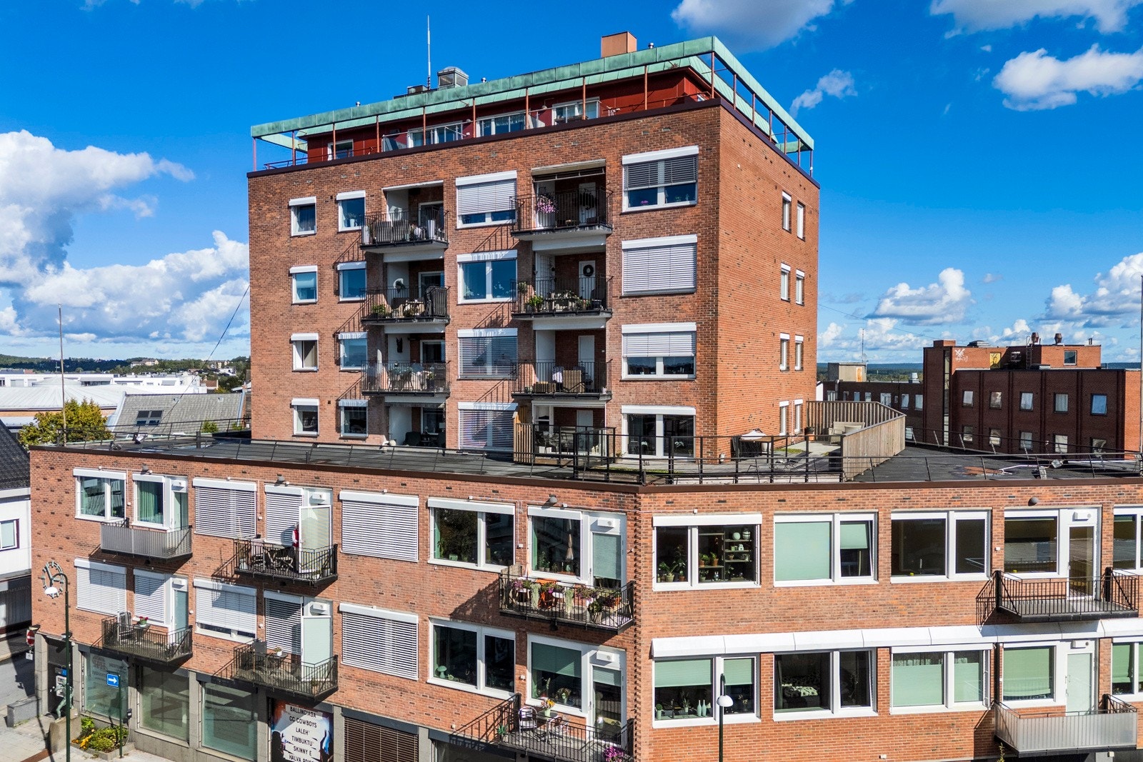 Leiligheten ligger i 5 etg. i dette karakteristiske bygget Galleribilde