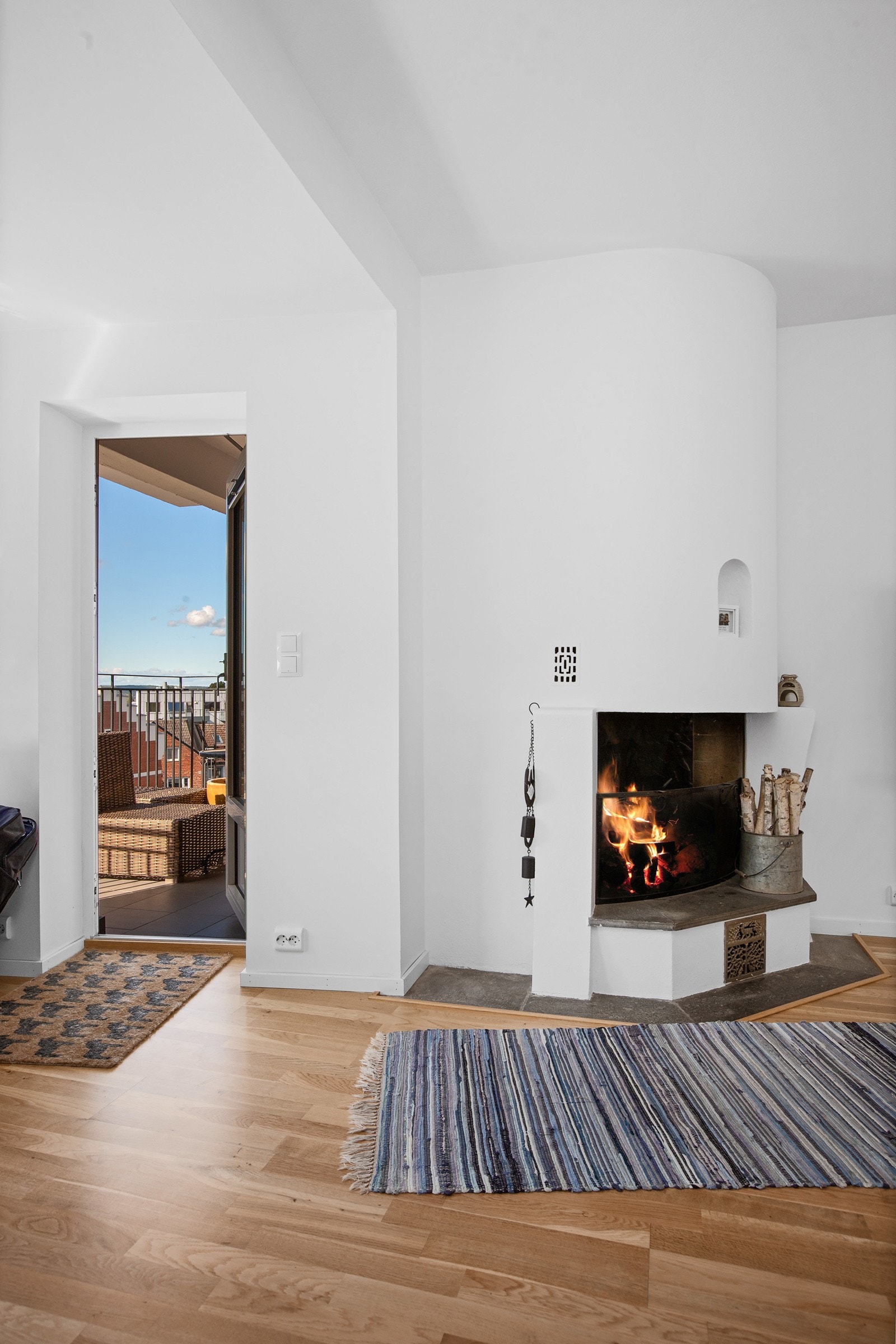 Stue med peis Galleribilde