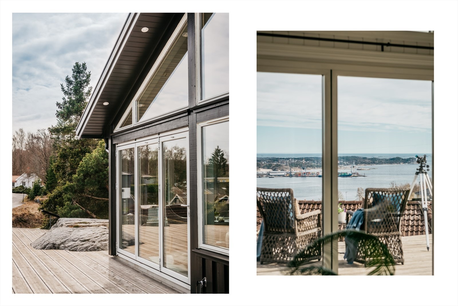 Boligen har mange fine og usjenerte uteplasser så man kan flytte seg etter sol, vær og vind. Galleribilde