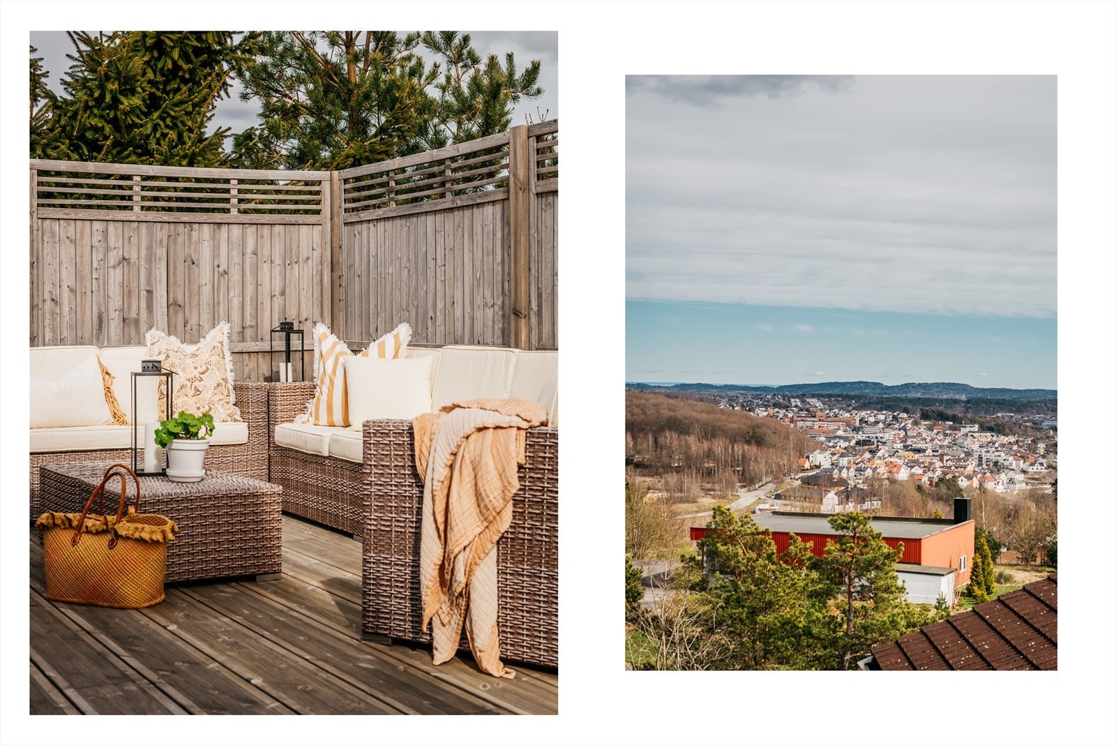 Boligen har mange fine og usjenerte uteplasser så man kan flytte seg etter sol, vær og vind. Galleribilde