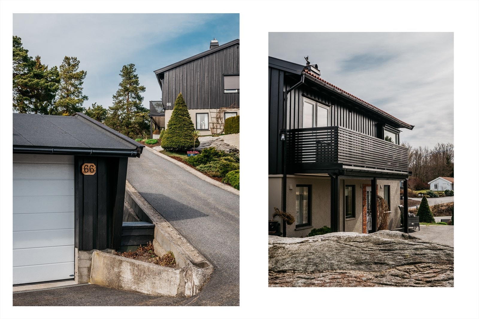 Garasje på 51 kvm. og detaljbilde fasade Galleribilde