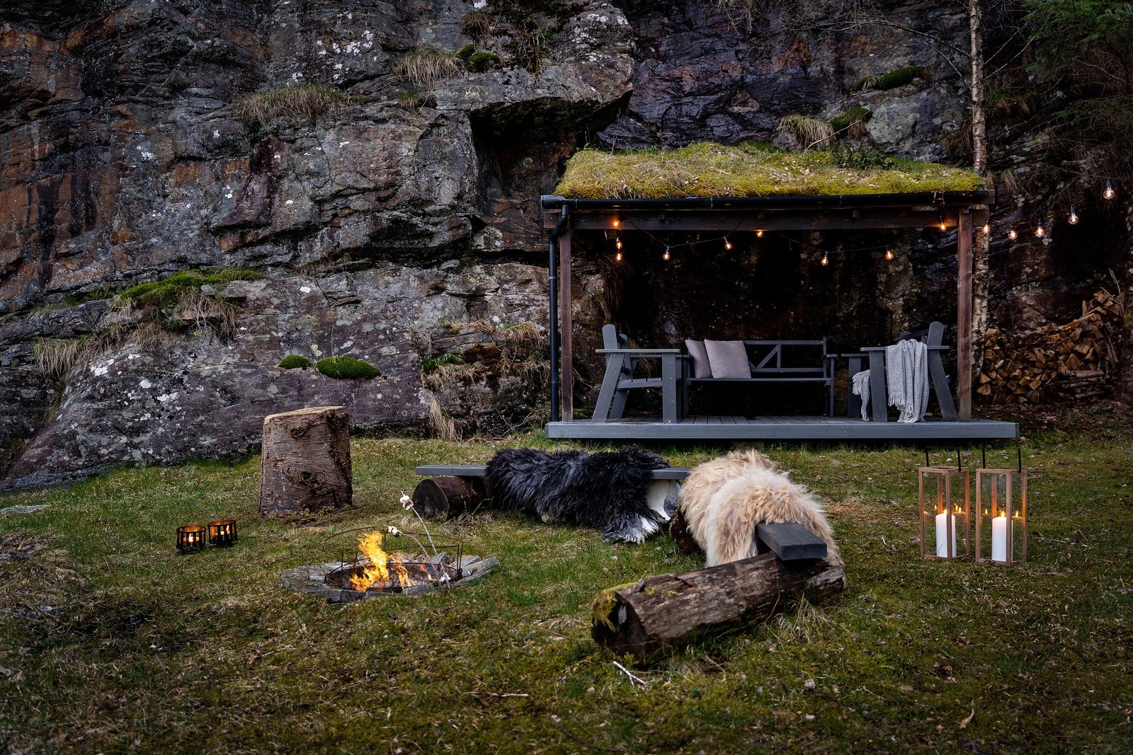 Her er det super koselig å tenne bål og nyte de naturskjønne omgivelsene. Galleribilde