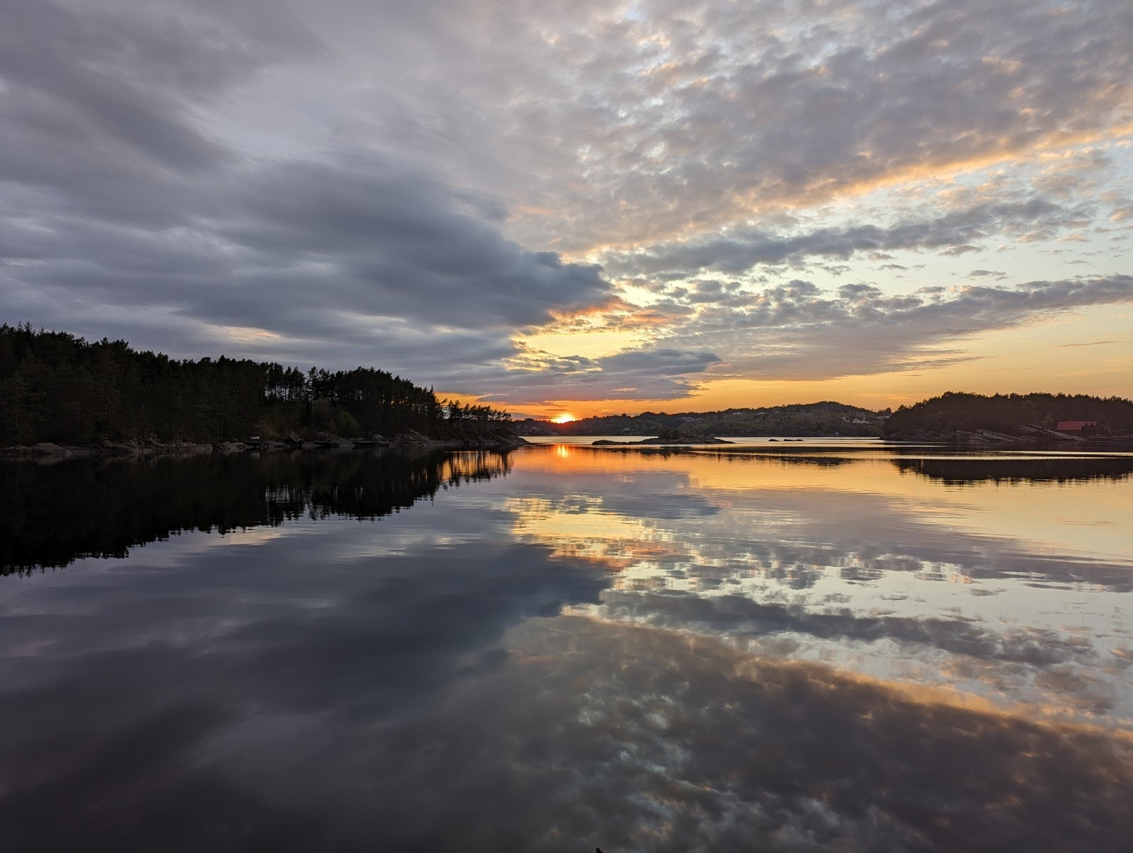 Aldeles nydelig solnedganger. Galleribilde