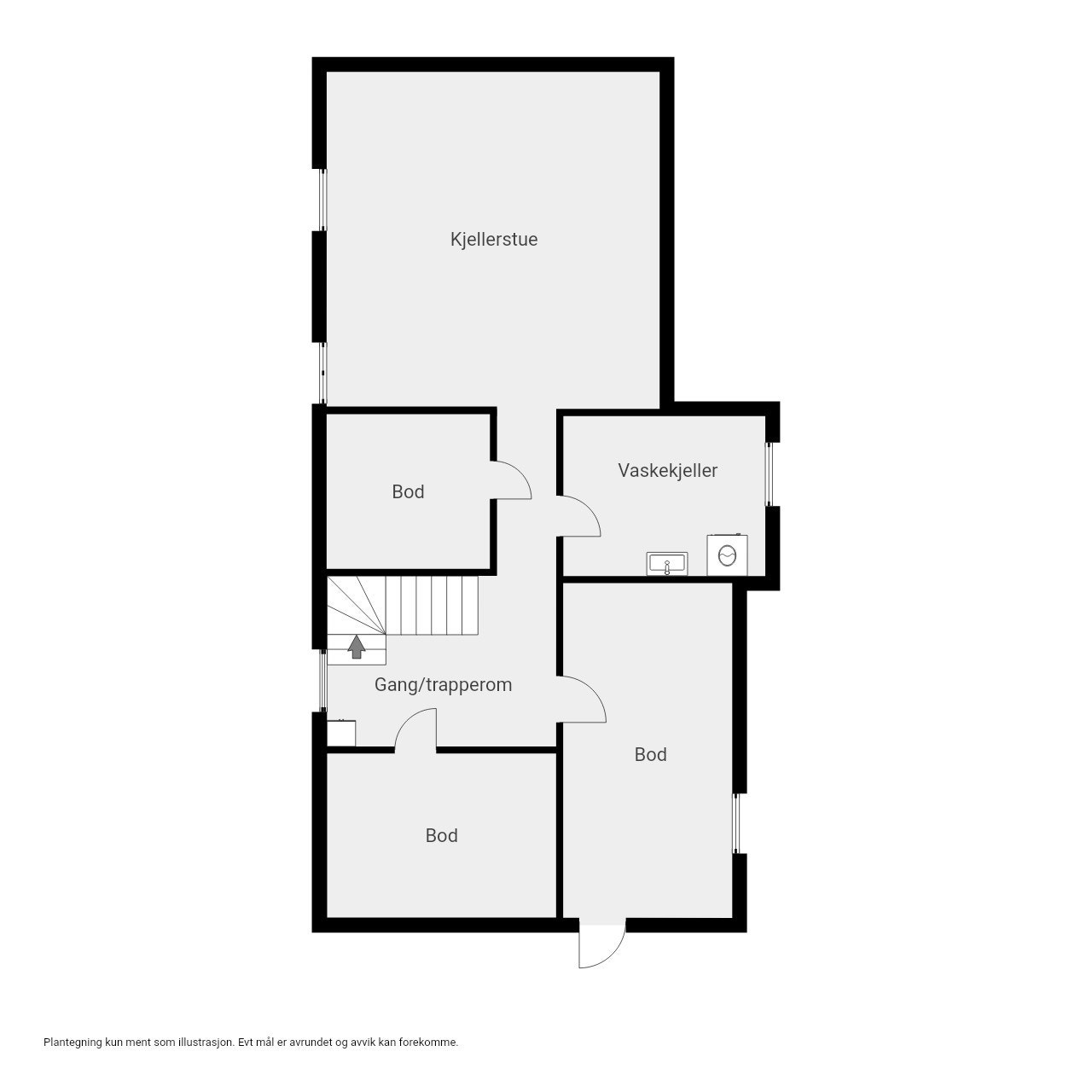 Plantegning kjeller Galleribilde
