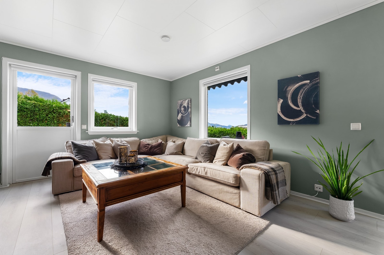 Lys og romslig stue. Galleribilde