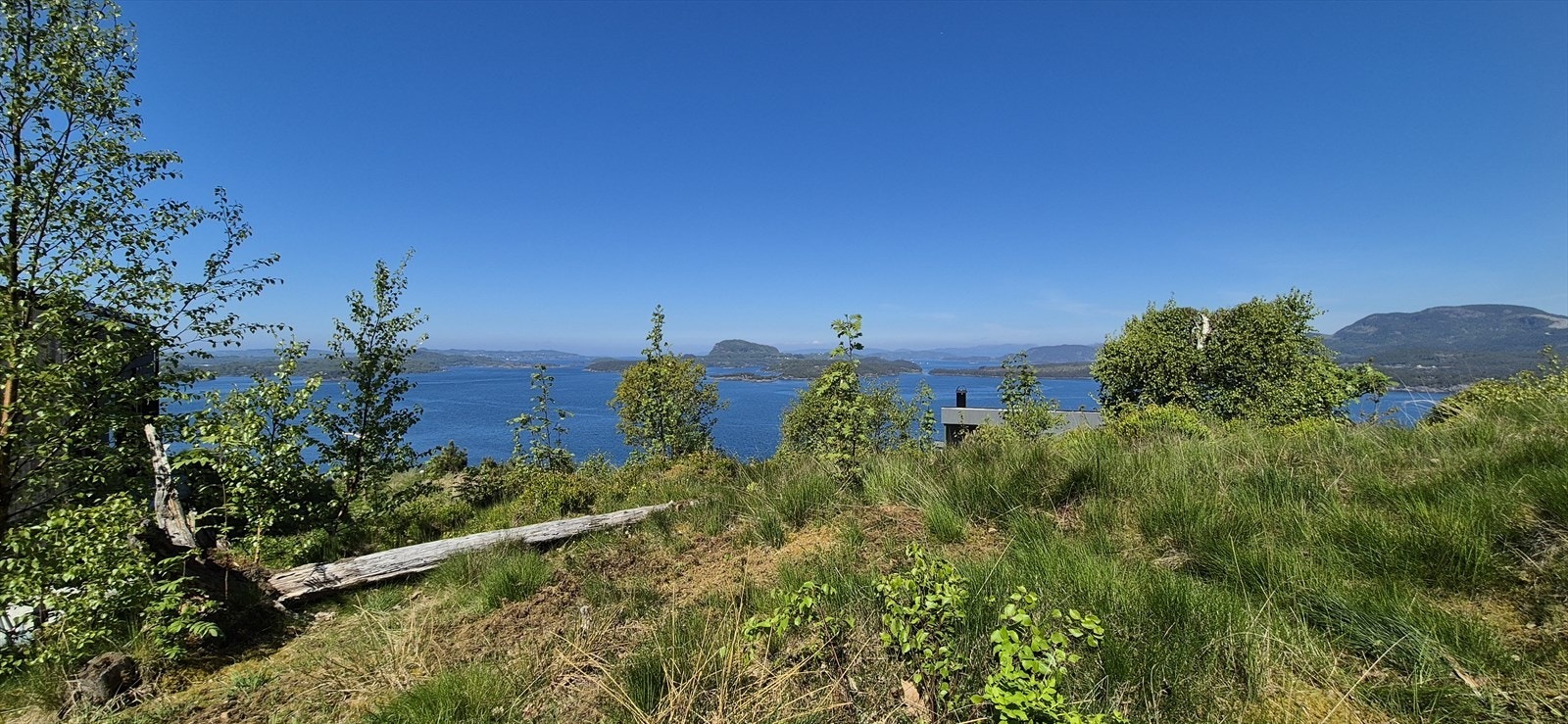 Tomten grenser mot utmark som gjør det meget luftig og fritt Galleribilde