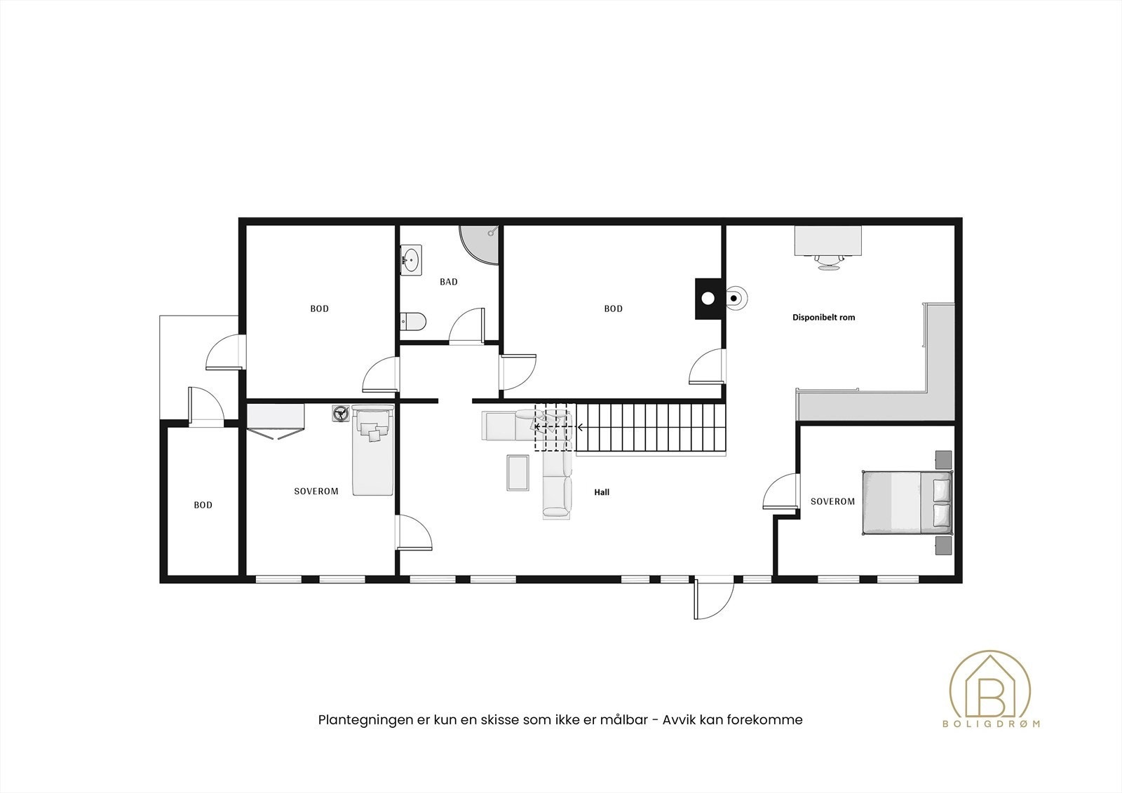Plantegning underetasje. Galleribilde