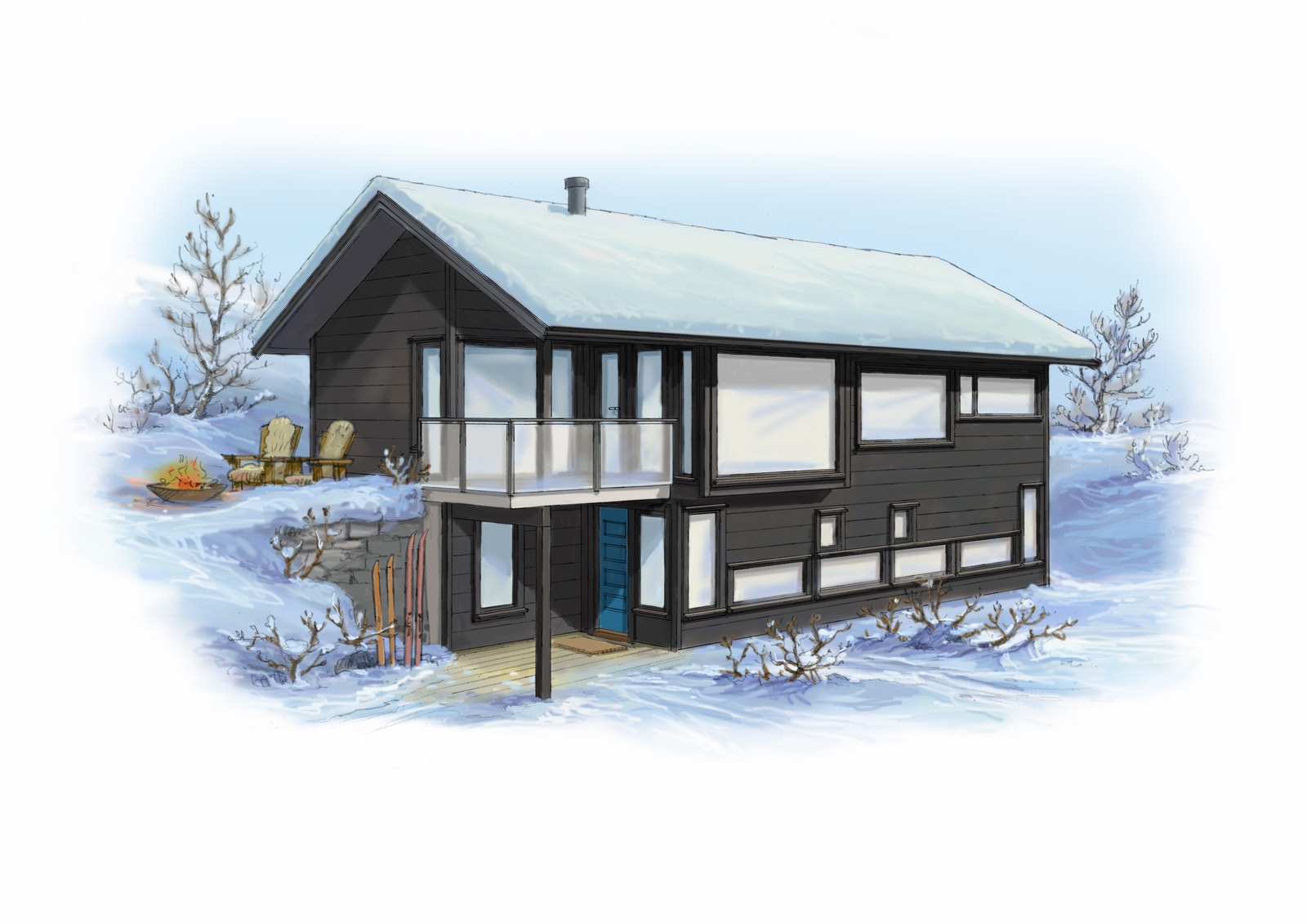 Hytte Dåfjell fasade, Pris 6.390.000,- Galleribilde