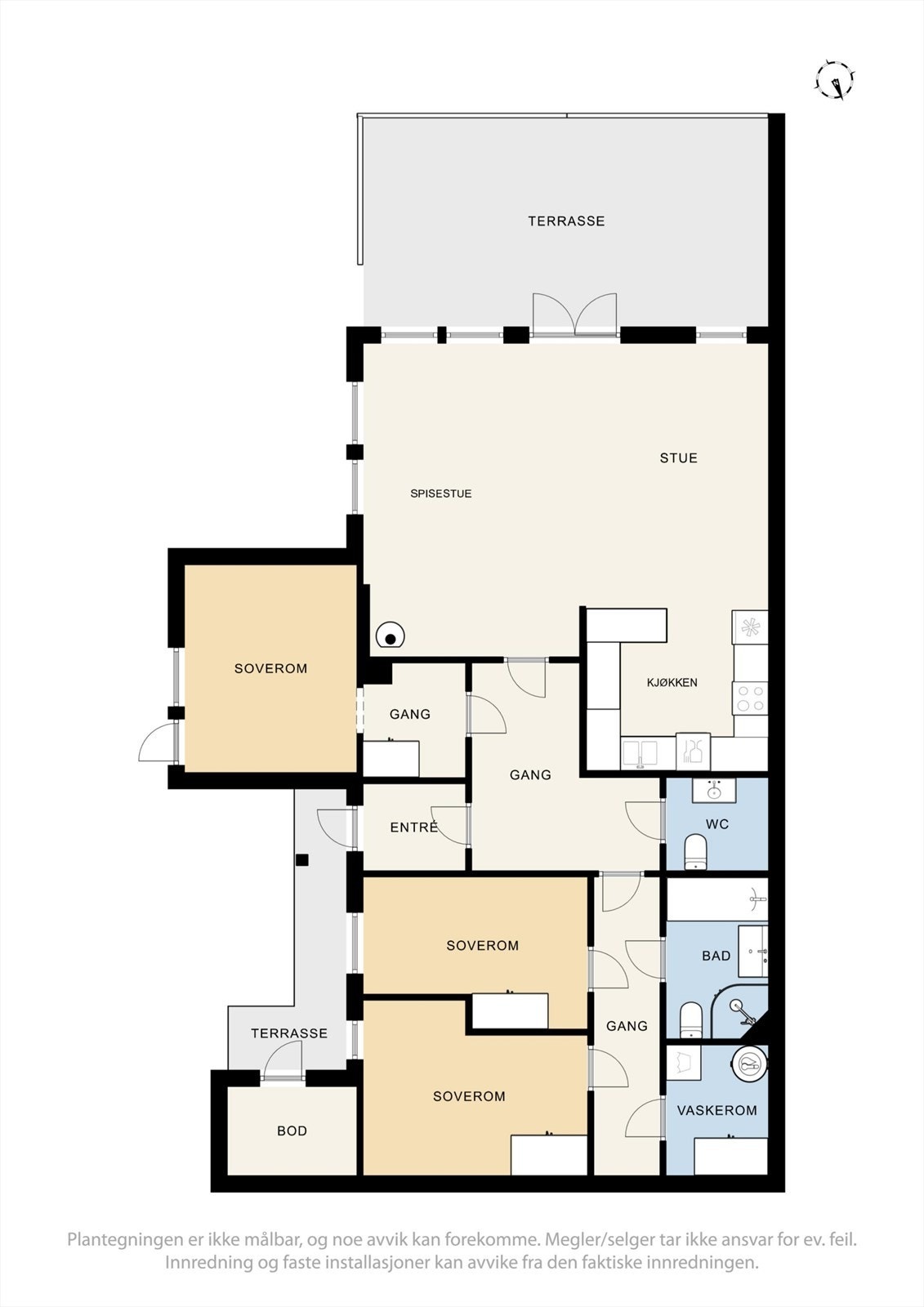 Plantegning for Ørstvetjordet 3B Galleribilde