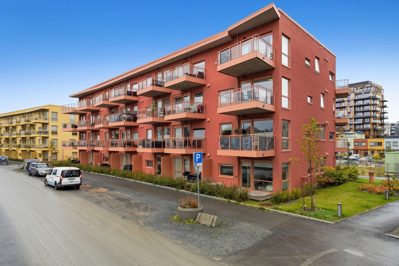 Leksvikgata 1 er et stilig- og moderne boligkompleks fra 2023. Galleribilde