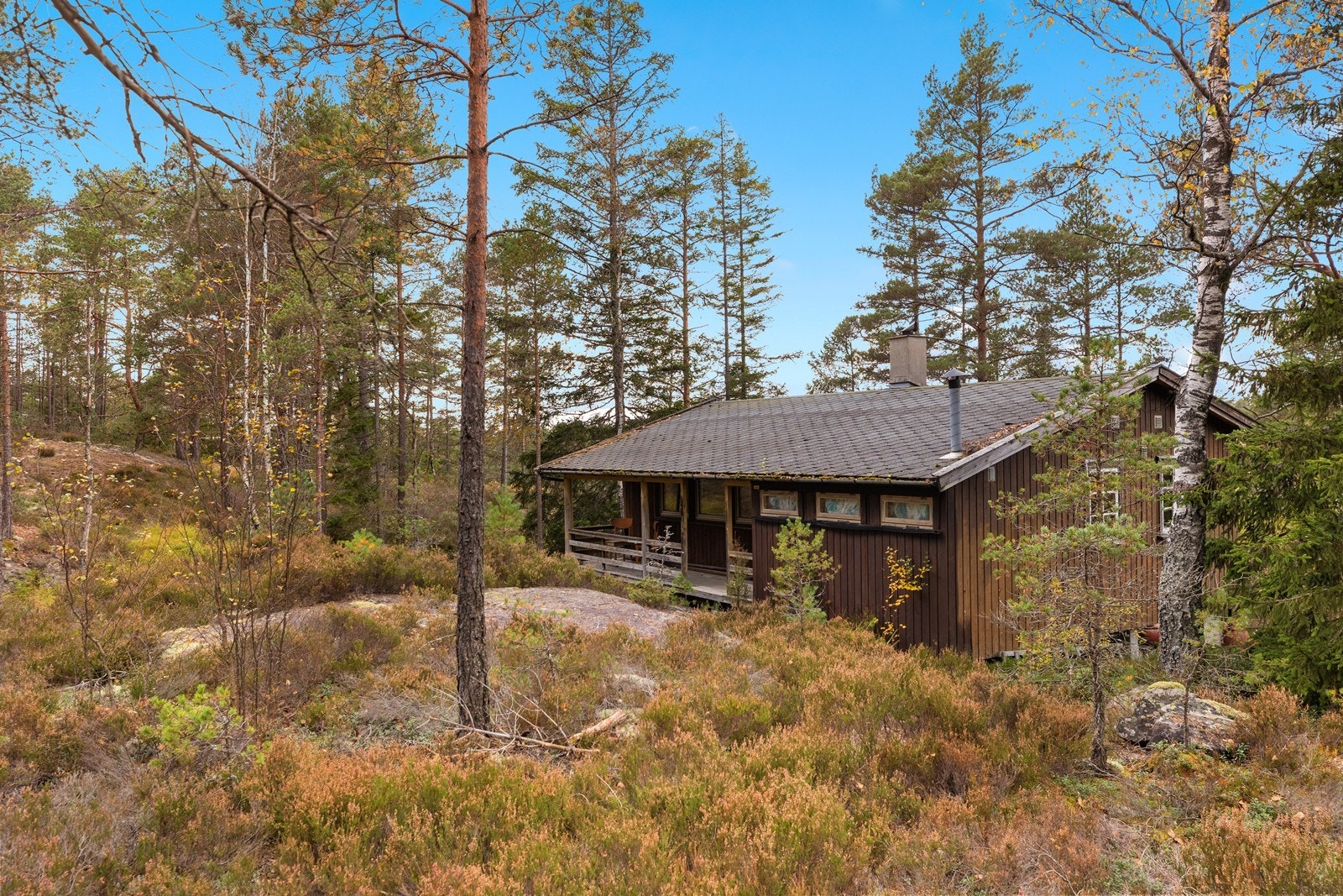 Det er flere fine områder rundt hytta som kan opparbeides etter behov og ønske Galleribilde