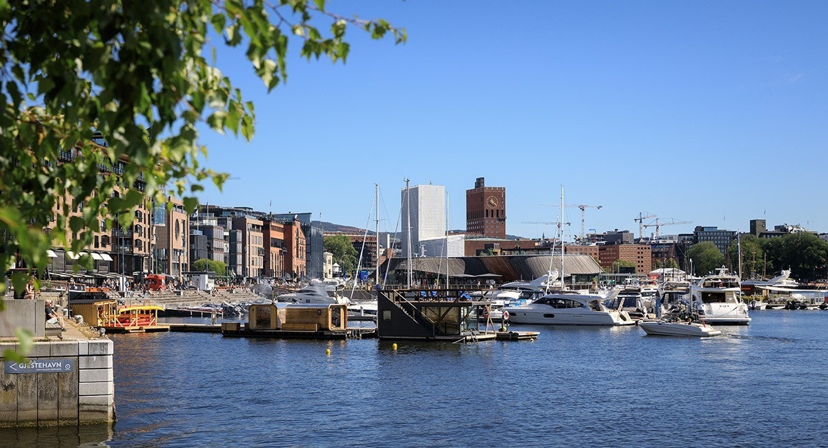 Aker Brygge og fjorden er få minutters gange unna Galleribilde