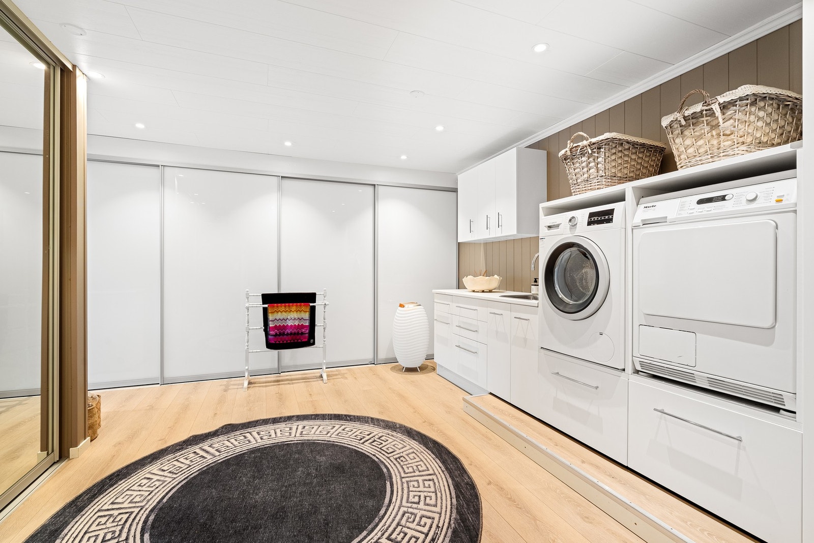 Vaskerom med garderobe i u.etg.