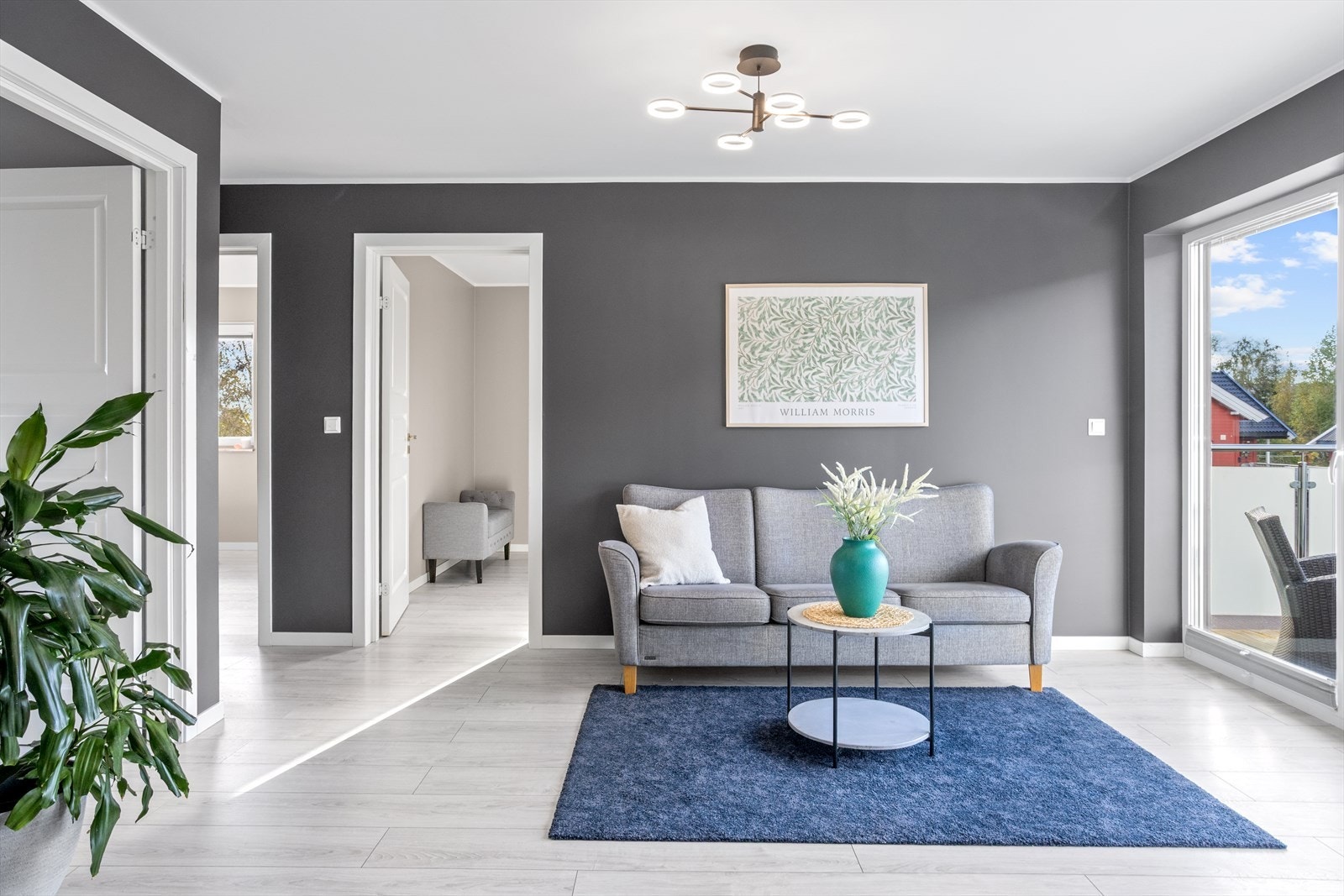 Loftstuen knytter sammen fire soverom, walk-in-garderobe og bad. Galleribilde