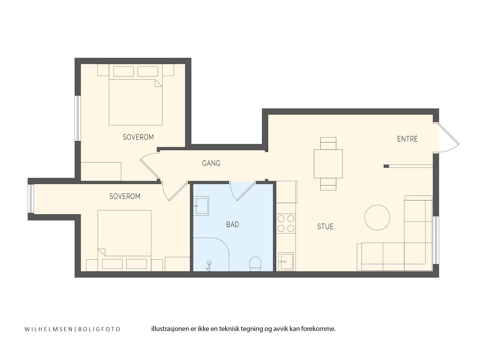 Planskisse Galleribilde