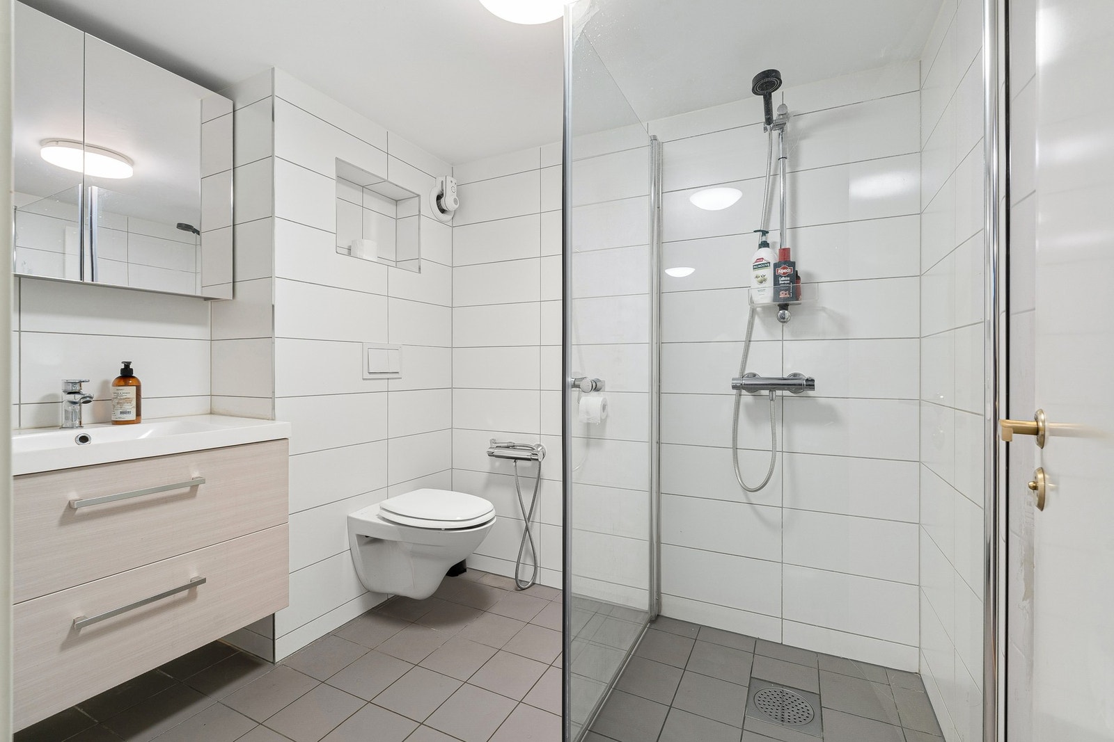 Badet i kjelleren ble også oppusset i 2023. Galleribilde