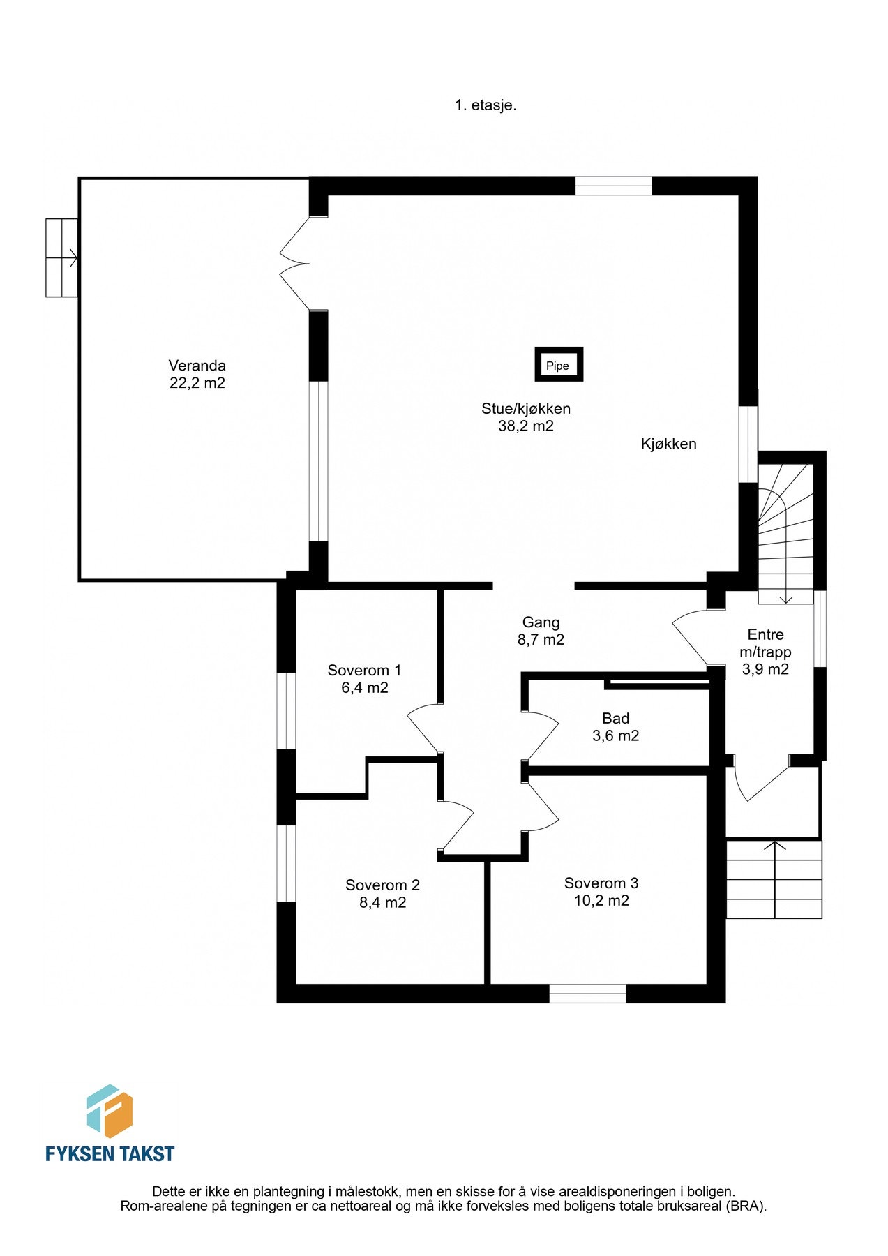 Planskisse 1.etg. Galleribilde