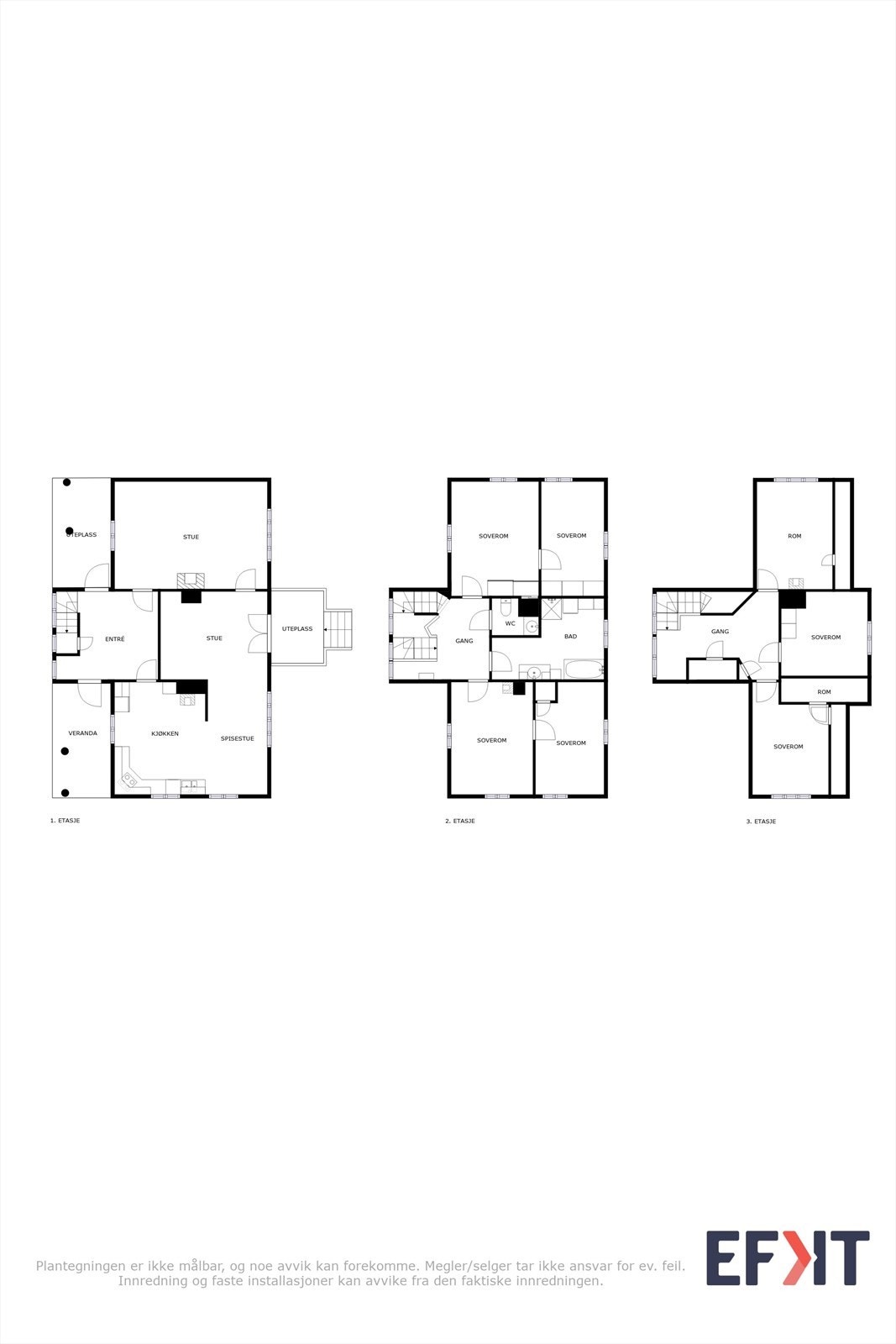 Plantegning alle plan Galleribilde