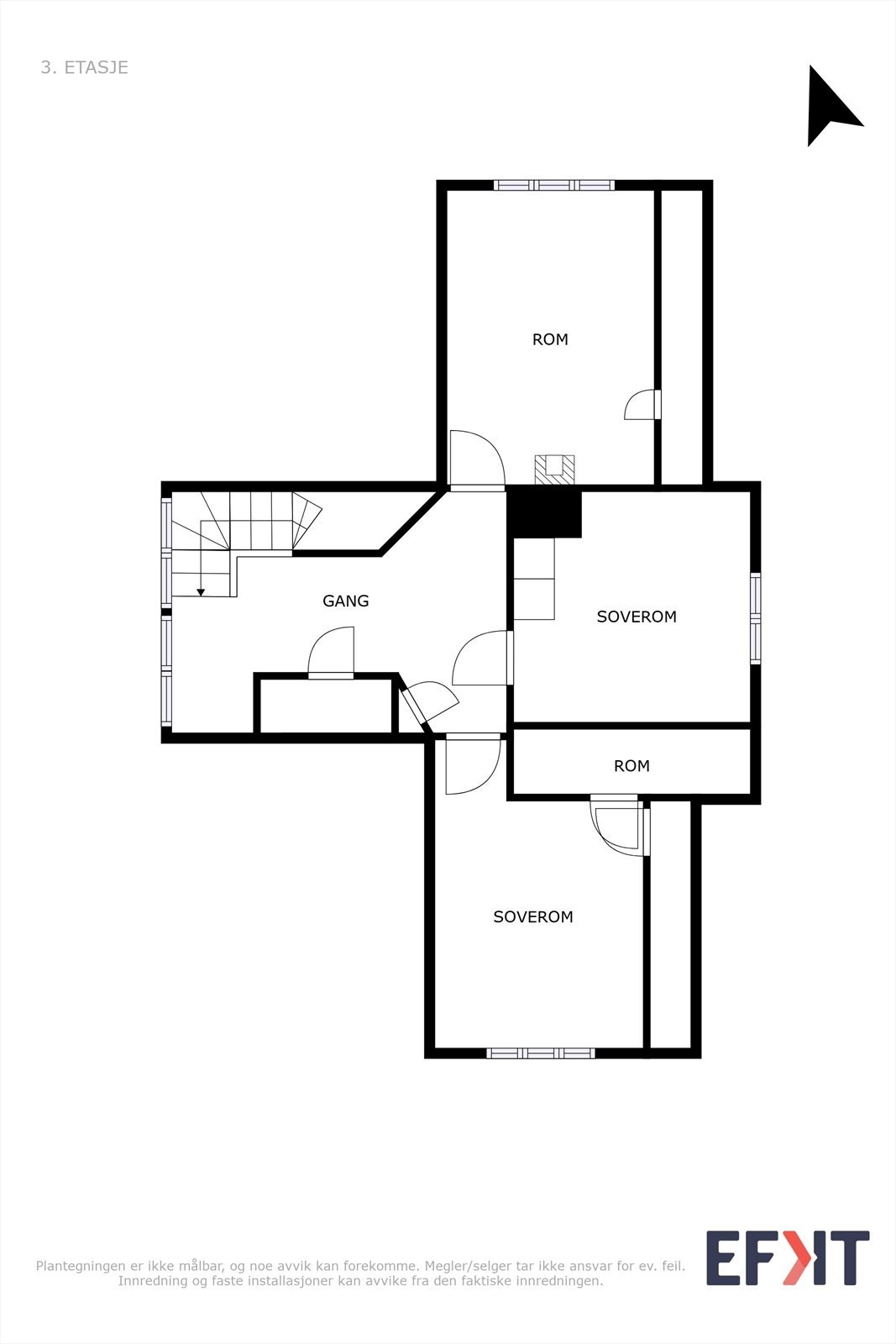 Plantegning 3. etg. Galleribilde