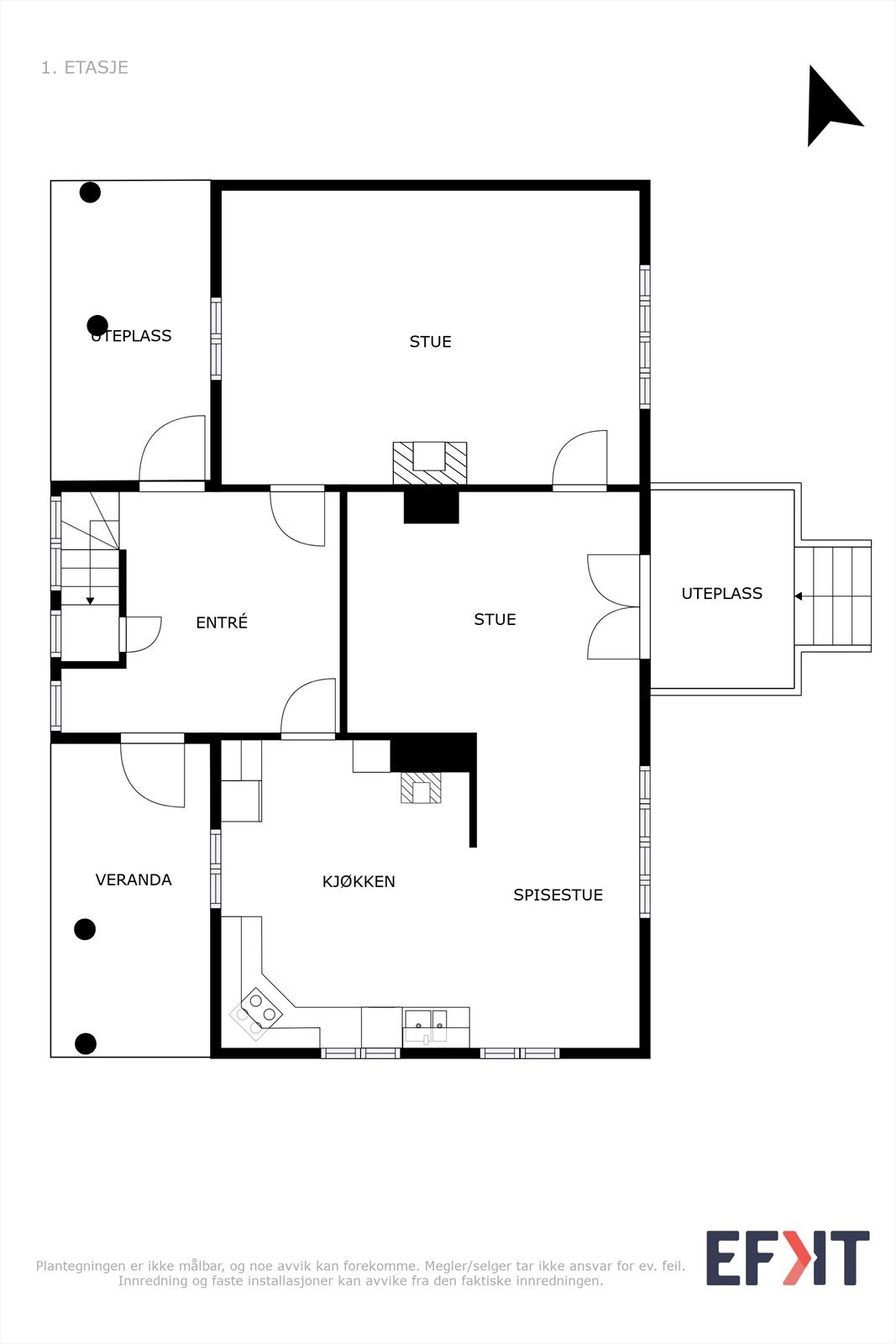 Plantegning 1. etg. Galleribilde