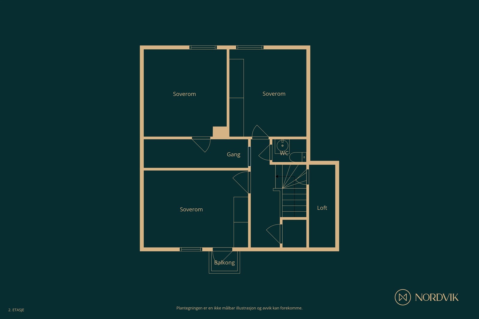 Plantegning 2. etasje Galleribilde