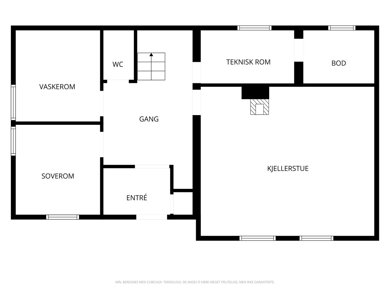 Plantegning kjeller. Galleribilde