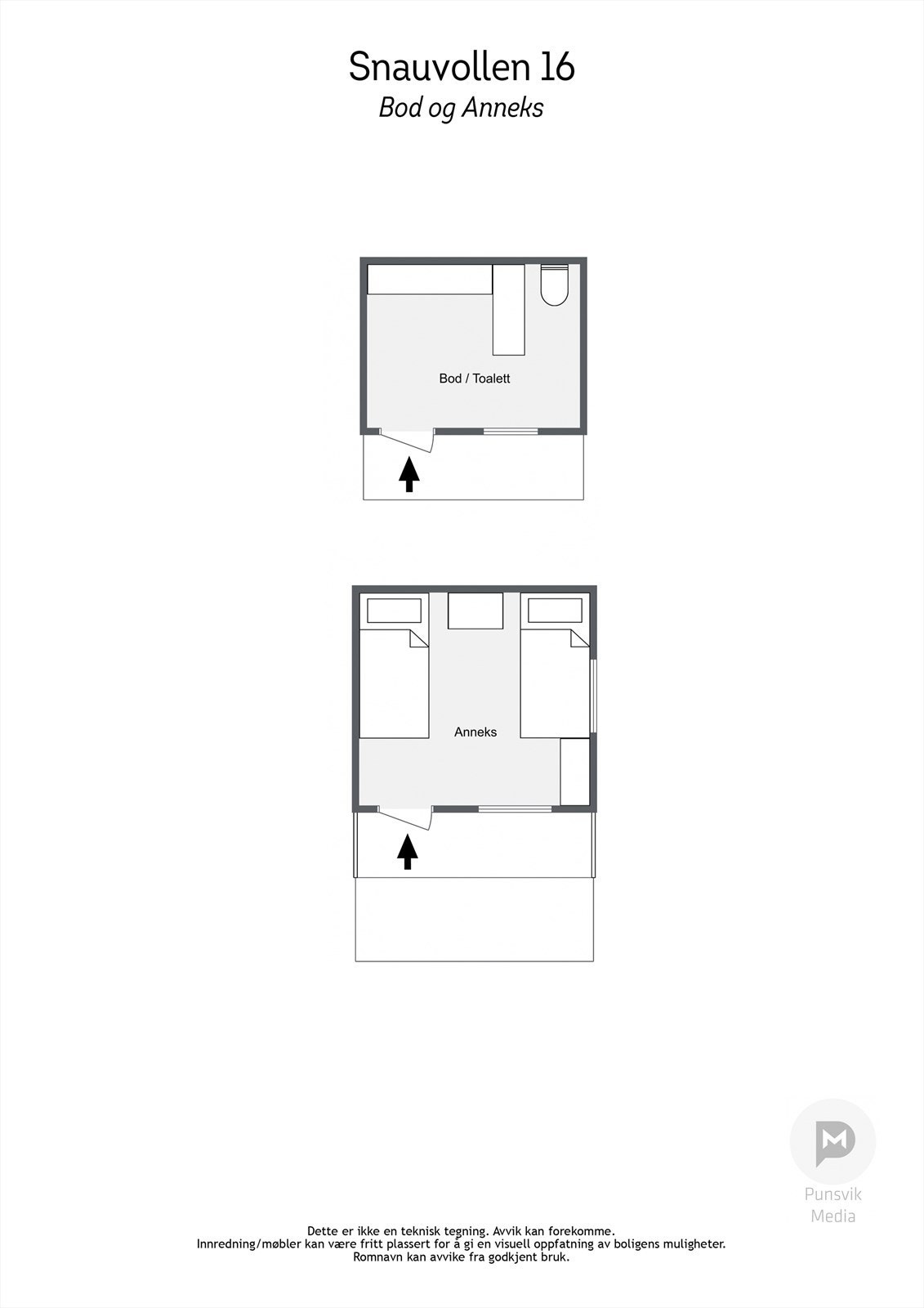 Plantegning - Bod/utedo og anneks. Galleribilde