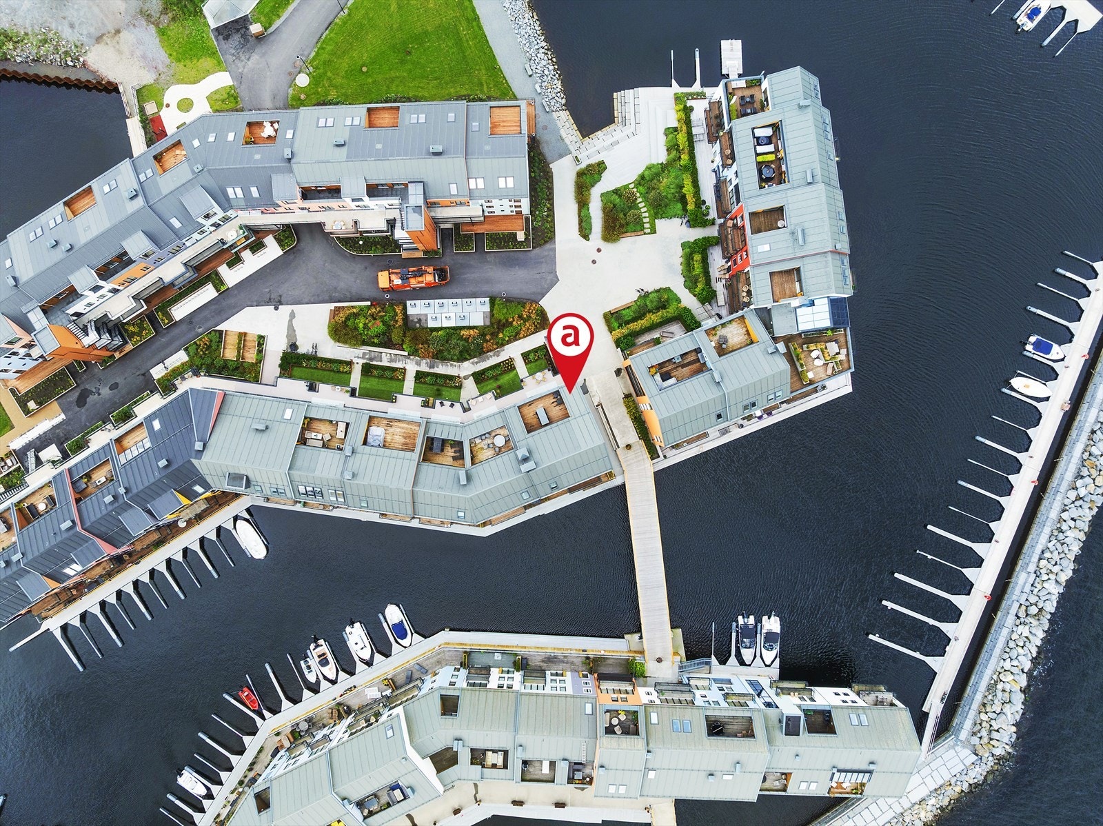 Leiligheten ligger på øy 3 i Sjøparken. Galleribilde