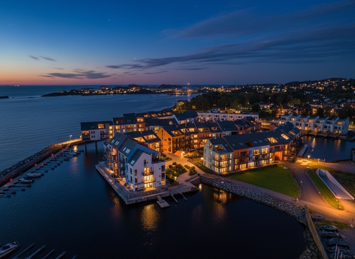 Kveldsstemning fra Sjøparken Galleribilde
