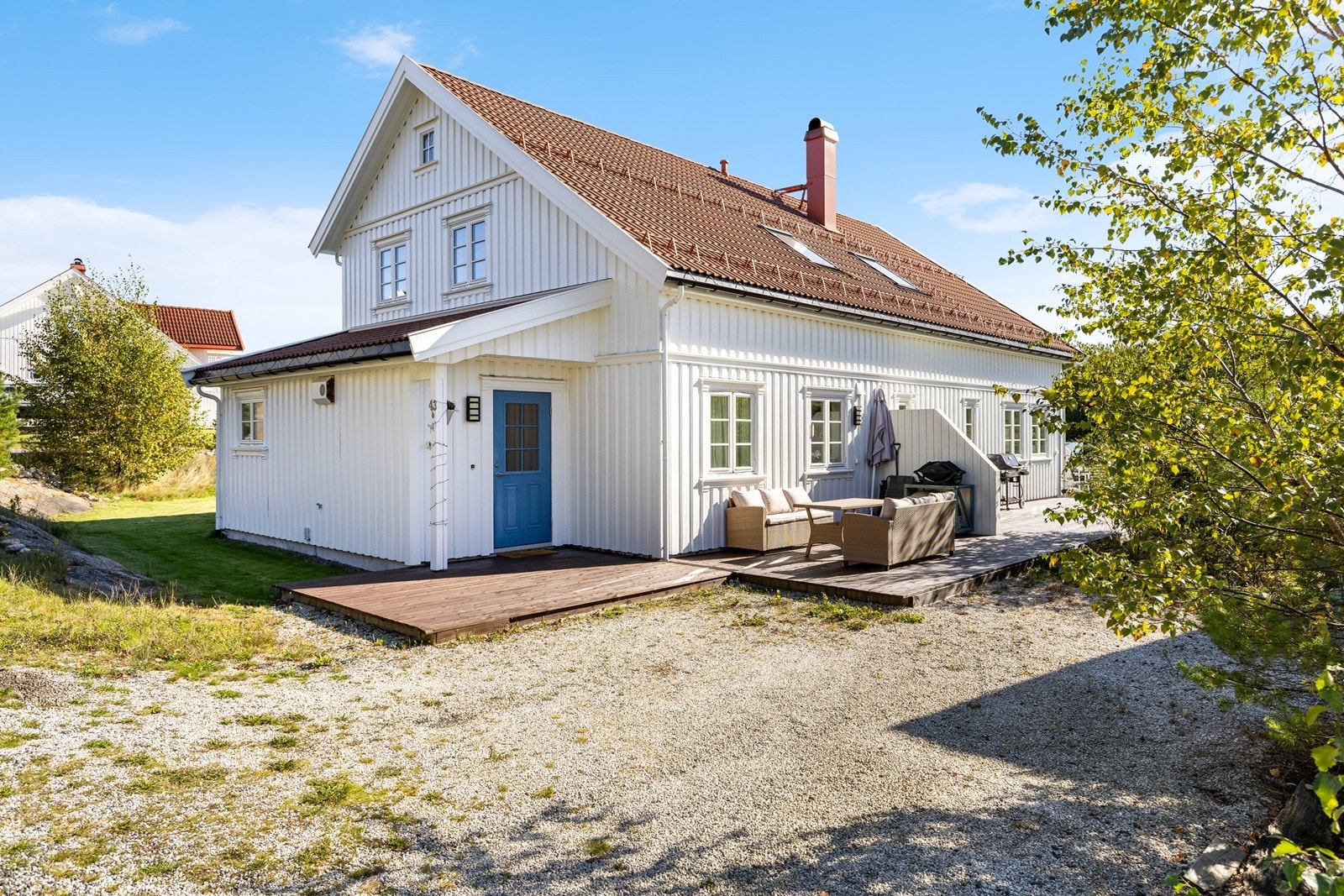 Inngangen til utleiedel i bakkant av boligen Galleribilde