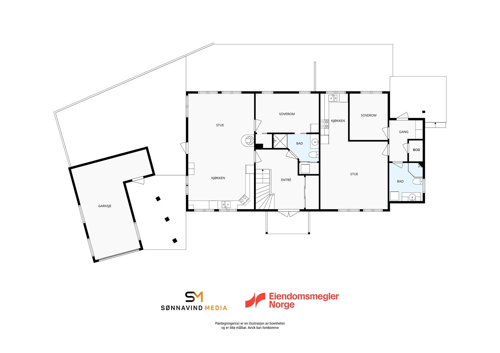 Plantegning 1. etg Galleribilde