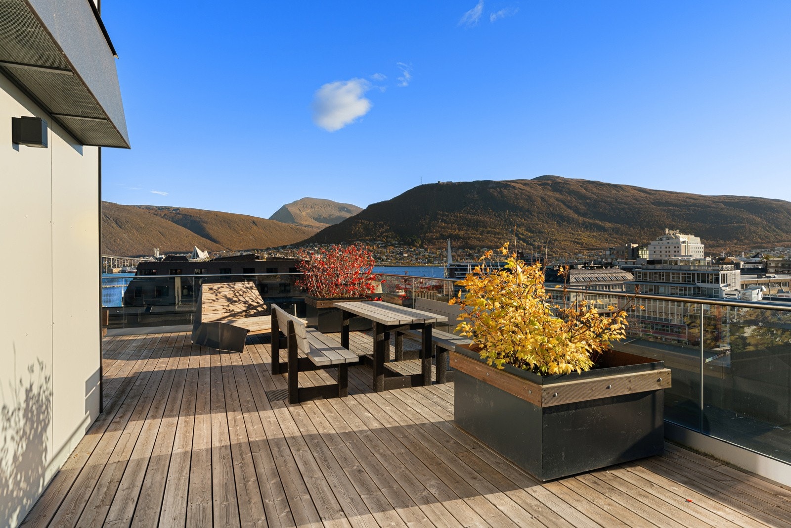 Felles takterrasse med fantastiske utsiksforhold!