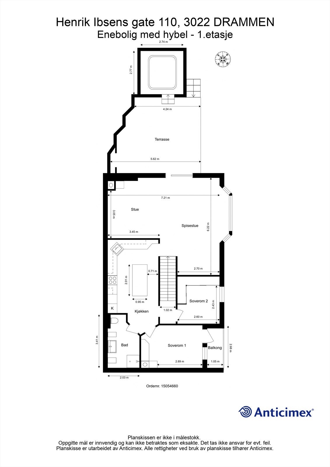 Plantegning 1. etasje Galleribilde