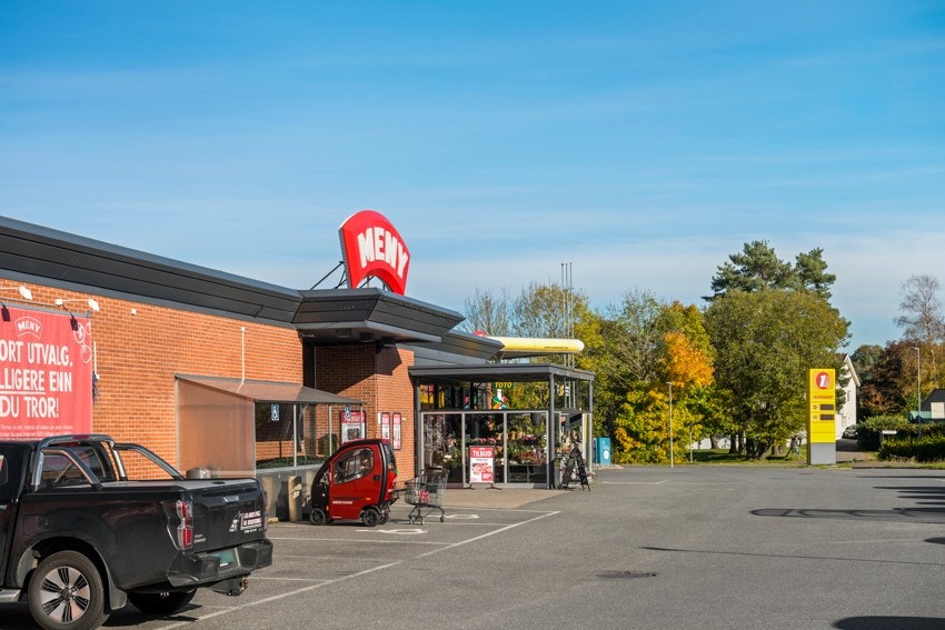 Dagligvarehandelen kan gjøres på blant annet på Meny på Hasle. Galleribilde